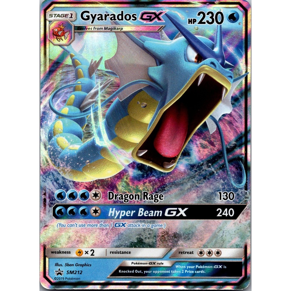 Pokemon Gyarados GX SM212 SM Promos Holo Full Art Water Type Card 2019